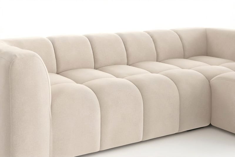 Marlow 3-personers boblet chaiselongsofa højre - Beige - Møbler - Sofaer - Sofa med chaiselong