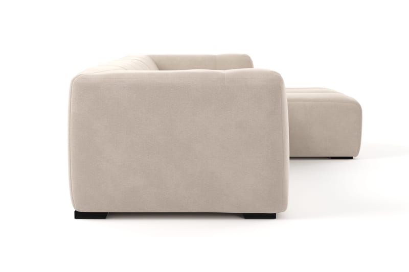 Marlow 3-personers Boblet Chaiselongsofa højre - Beige - Møbler - Sofaer - Sofa med chaiselong