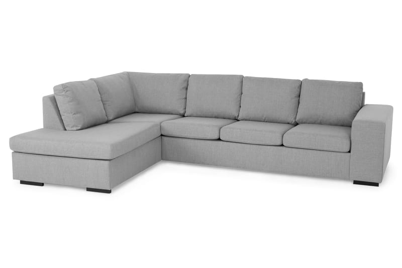 Memphis 4-personers Venstrevendt L-formet Chaiselongsofa i Stof - Grå - Møbler - Sofaer - Sofa med chaiselong