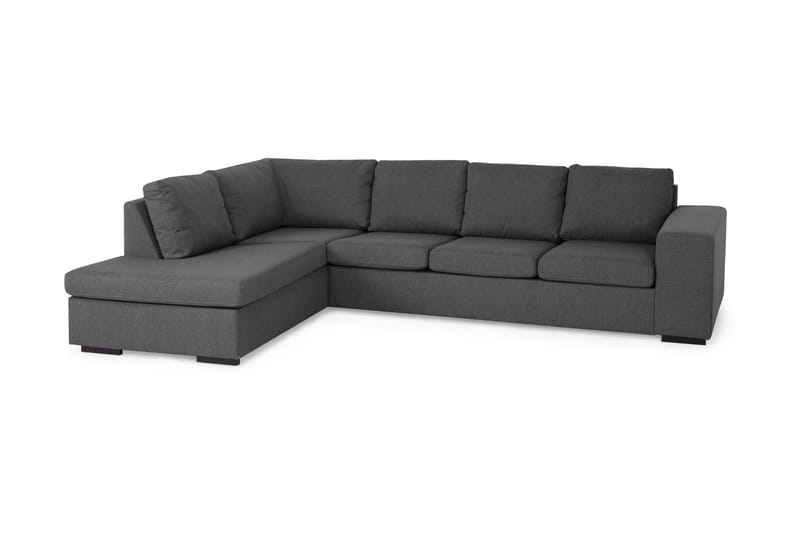 Memphis 4-personers Venstrevendt L-formet Chaiselongsofa i Stof - Mørkegrå - Møbler - Sofaer - Sofa med chaiselong