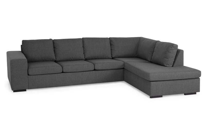 Memphis 4-personers Højrevendt L-formet Chaiselongsofa i Stof - Mørkegrå - Møbler - Sofaer - Sofa med chaiselong