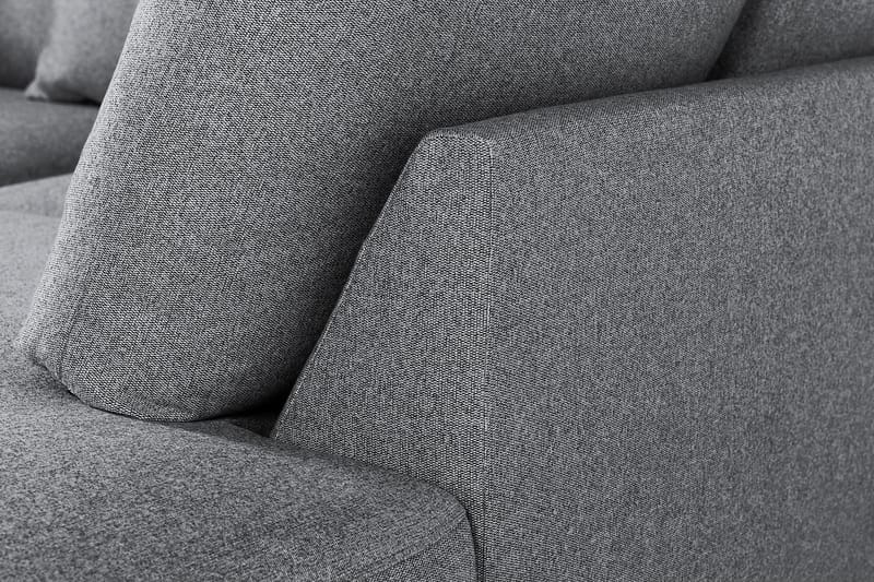 Menard 3-Pers. Sofa med Chaiselong Højre - Grå/Sort - Sofa med chaiselong - 4 personers sofa med chaiselong
