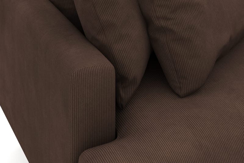 Menard 3-personers Højrevendt L-formet Divansofa i Manchester - Brun - Møbler - Sofaer - Sofa med chaiselong