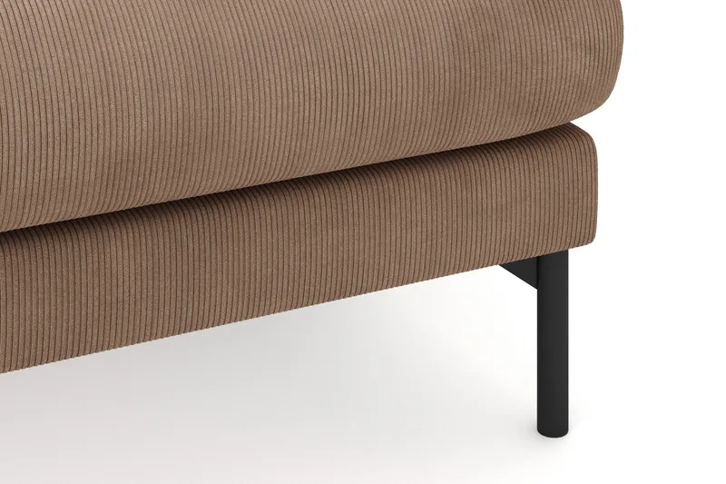 Menard 3-personers Højrevendt L-formet Divansofa i Manchester - Brun - Møbler - Sofaer - Sofa med chaiselong