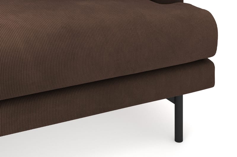 Menard 3-personers Venstrevendt Dyb L-formet Divansofa i Manchester - Brun - Møbler - Sofaer - Sofa med chaiselong