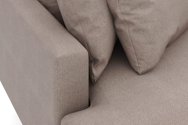 Menard 3-personers Højrevendt L-formet Divansofa i Stof - Brun - Møbler - Sofaer - Sofa med chaiselong