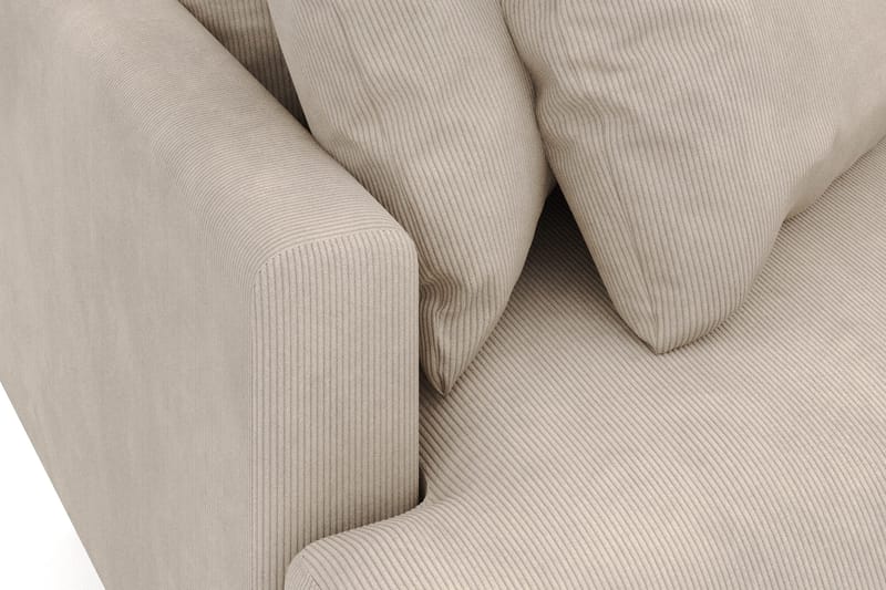 Menard 3-personers Højrevendt L-formet Divansofa i Manchester - Greige - Møbler - Sofaer - Sofa med chaiselong