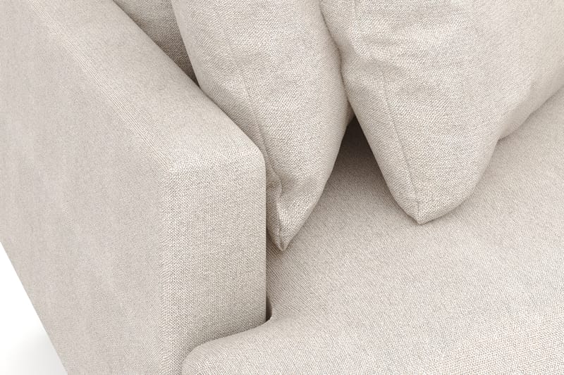 Menard 3-personers Højrevendt L-formet Divansofa i Stof - Beige - Møbler - Sofaer - Sofa med chaiselong