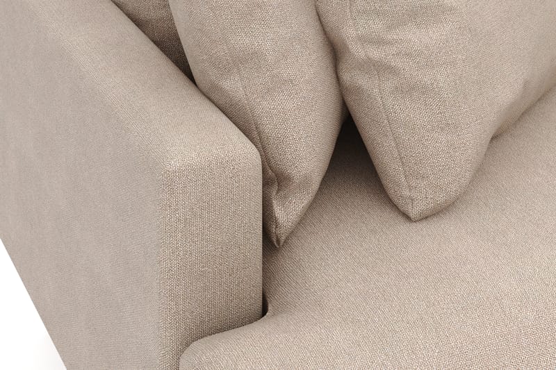 Menard 3-personers Højrevendt L-formet Divansofa i Stof - Beige - Møbler - Sofaer - Sofa med chaiselong