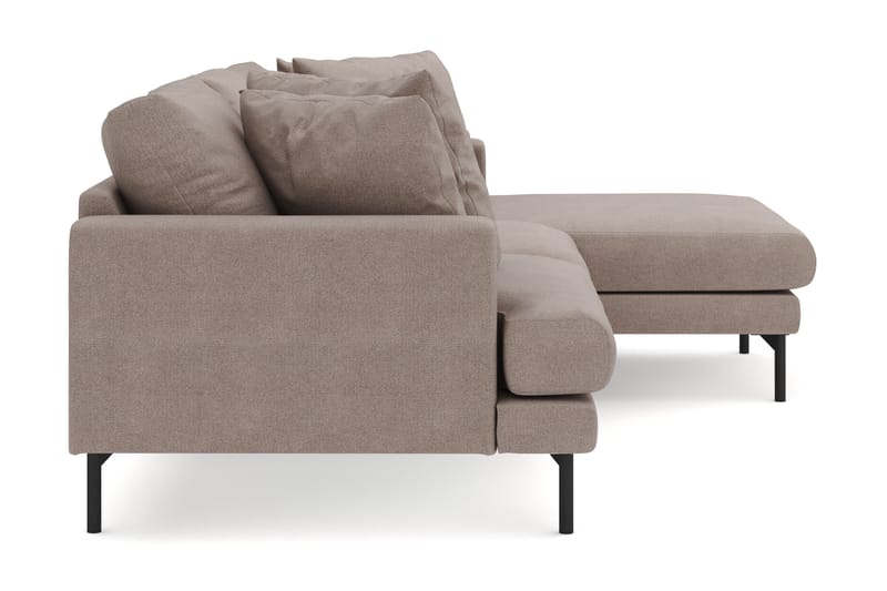 Menard 3-personers Højrevendt L-formet Divansofa i Stof - Brun - Møbler - Sofaer - Sofa med chaiselong