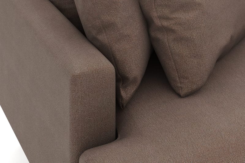 Menard 3-personers Højrevendt L-formet Divansofa i Stof - Brun - Møbler - Sofaer - Sofa med chaiselong