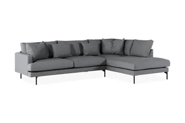 Menard 4-sits Dyb Soffa med Schäslong Höger - Mørkegrå - Møbler - Sofaer - Sofa med chaiselong
