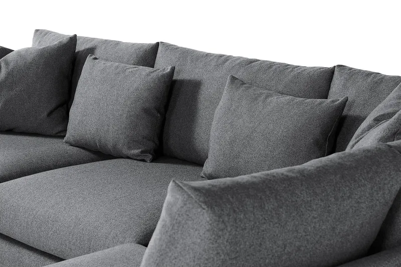 Menard 4-sits Dyb Soffa med Schäslong Höger - Mørkegrå - Møbler - Sofaer - Sofa med chaiselong