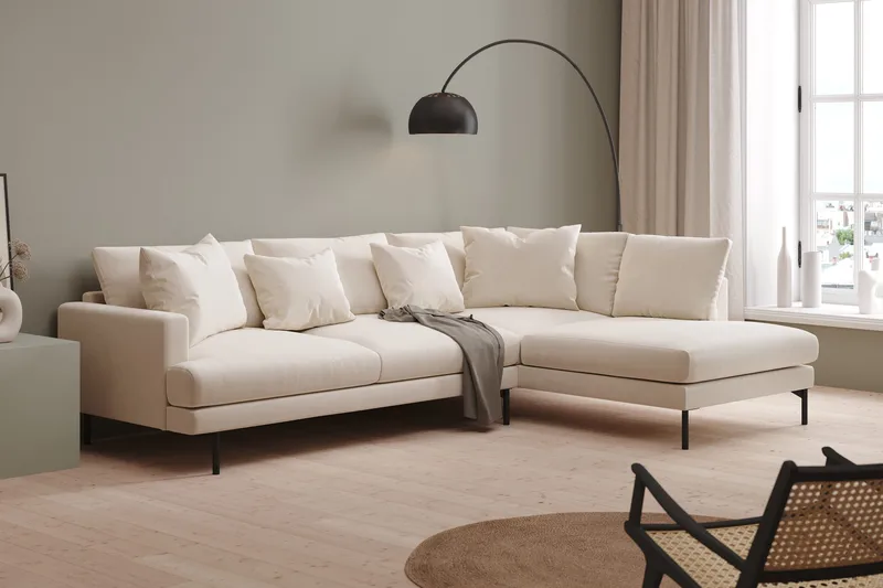 Menard 4-sits Soffa med Schäslong Höger - Cremehvid - Møbler - Sofaer - Sofa med chaiselong