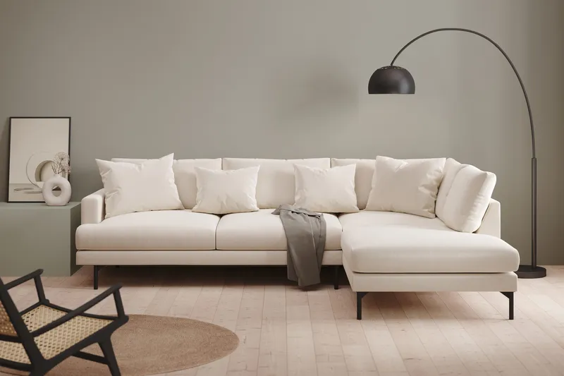 Menard 4-sits Soffa med Schäslong Höger - Cremehvid - Møbler - Sofaer - Sofa med chaiselong