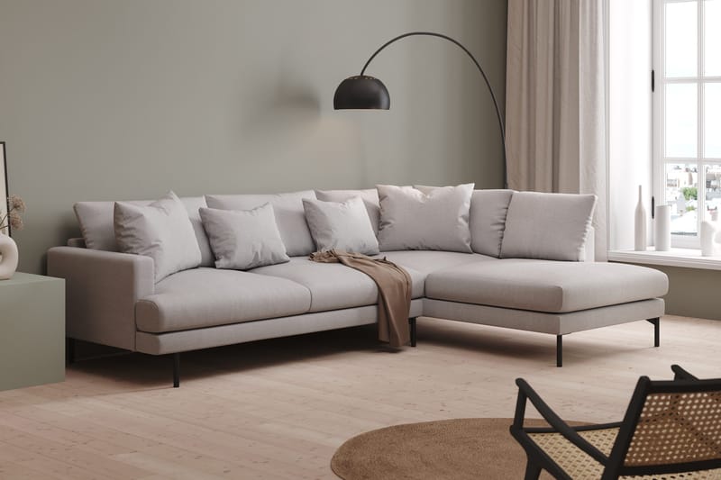 Menard 4-sits Soffa med Schäslong Höger - Lysegrå - Møbler - Sofaer - Sofa med chaiselong