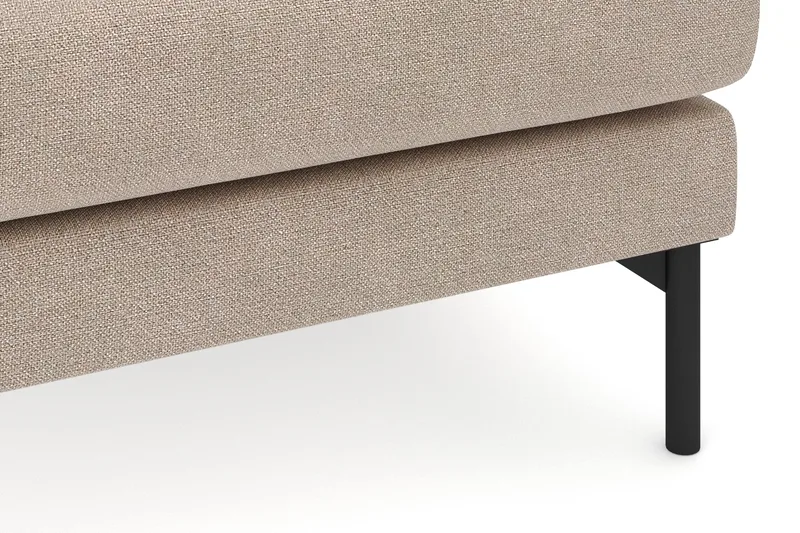 Menard 4-personers Højrevendt Dyb L-formet Chaiselongsofa i Stof - Beige - Møbler - Sofaer - Sofa med chaiselong