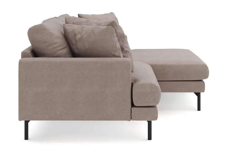 Menard 4-personers Højrevendt L-formet Divansofa i Stof - Brun - Møbler - Sofaer - Sofa med chaiselong