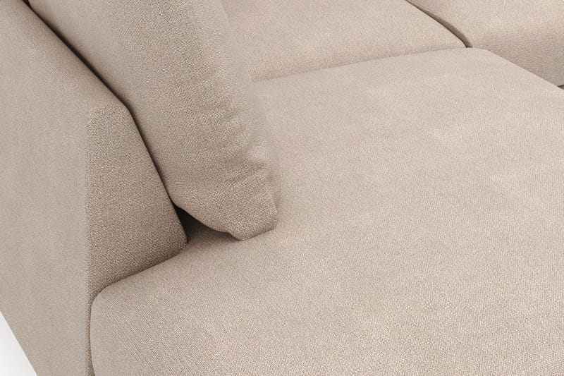 Menard 4-personers Venstrevendt Dyb L-formet Chaiselongsofa i Stof - Beige - Møbler - Sofaer - Sofa med chaiselong