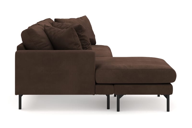 Menard 4-personers Venstrevendt Dyb L-formet Divansofa i Manchester - Brun - Møbler - Sofaer - Sofa med chaiselong