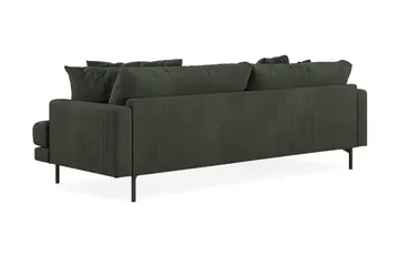 Menard 4-personers Venstrevendt L-formet Divansofa i Manchester - Mørkegrøn - Møbler - Sofaer - Sofa med chaiselong - 4 personers sofa med chaiselong