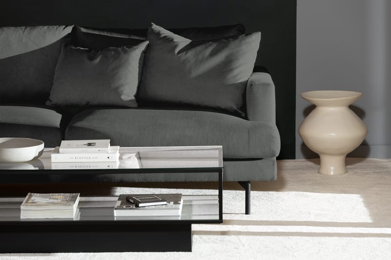 Menard 4-personers Venstrevendt Dyb L-formet Chaiselongsofa i Manchester - Grå - Møbler - Sofaer - Sofa med chaiselong