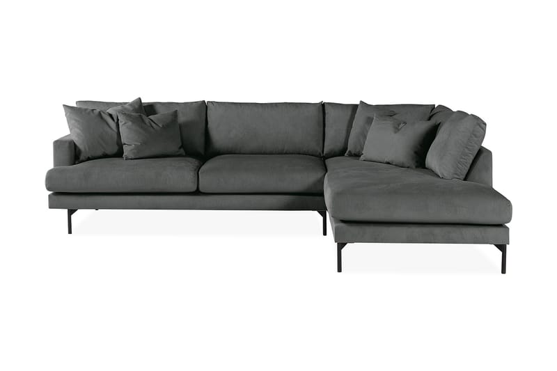 Menard 4-personers Højrevendt Dyb L-formet Chaiselongsofa i Manchester - Grå - Møbler - Sofaer - Sofa med chaiselong