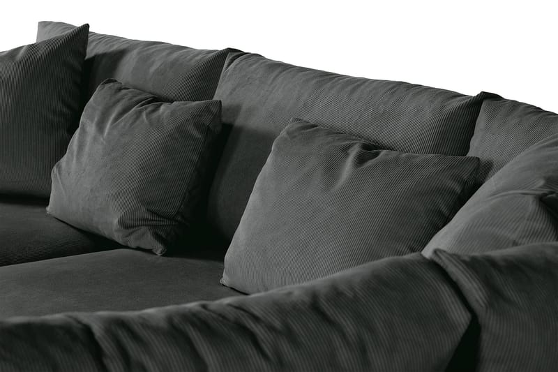 Menard 4-personers Højrevendt Dyb L-formet Chaiselongsofa i Manchester - Grå - Møbler - Sofaer - Sofa med chaiselong