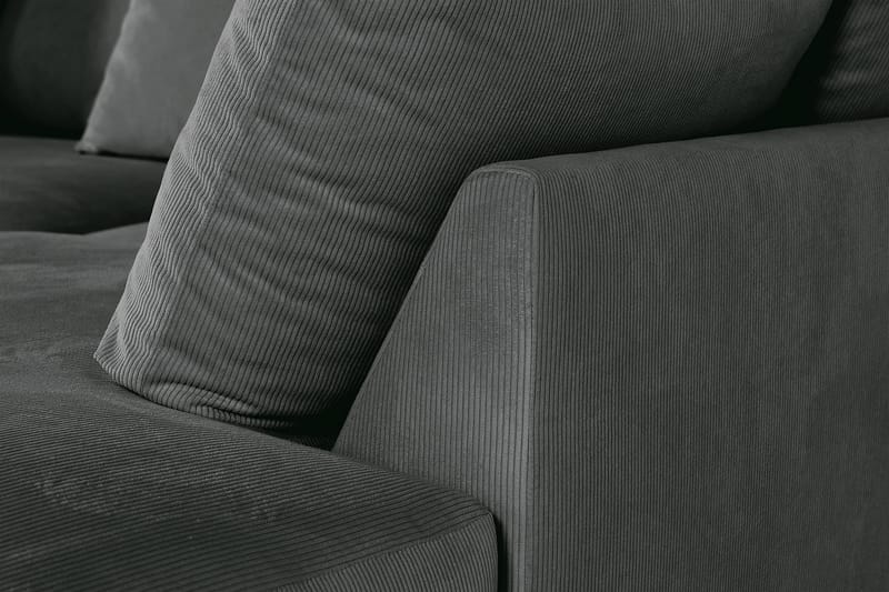 Menard 4-personers Højrevendt Dyb L-formet Chaiselongsofa i Manchester - Grå - Møbler - Sofaer - Sofa med chaiselong
