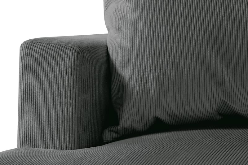 Menard 4-personers Højrevendt Dyb L-formet Chaiselongsofa i Manchester - Grå - Møbler - Sofaer - Sofa med chaiselong