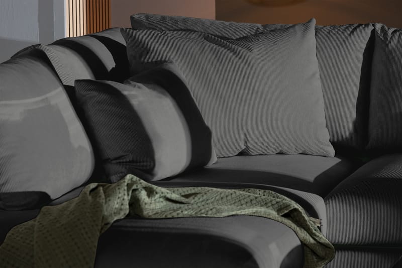 Menard 4-personers Venstrevendt L-formet Chaiselongsofa i Manchester - Grå - Møbler - Sofaer - Sofa med chaiselong