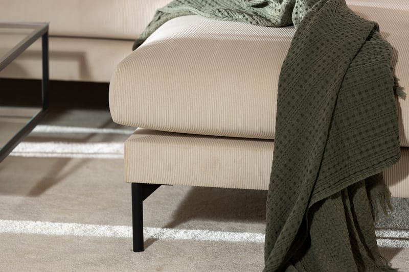 Menard 4-personers Højrevendt Dyb L-formet Chaiselongsofa i Manchester - Beige - Møbler - Sofaer - Sofa med chaiselong