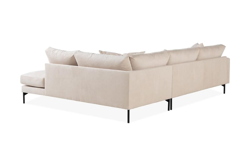 Menard 4-personers Højrevendt Dyb L-formet Chaiselongsofa i Manchester - Beige - Møbler - Sofaer - Sofa med chaiselong