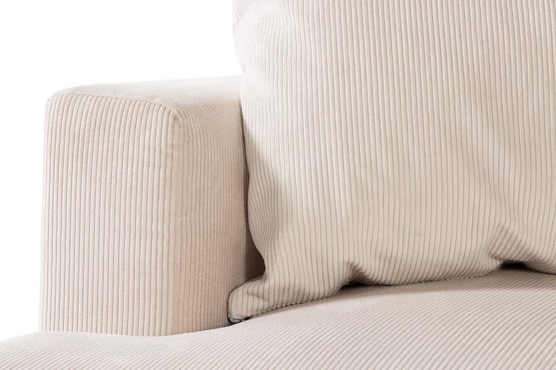 Menard 4-personers Højrevendt Dyb L-formet Chaiselongsofa i Manchester - Beige - Møbler - Sofaer - Sofa med chaiselong