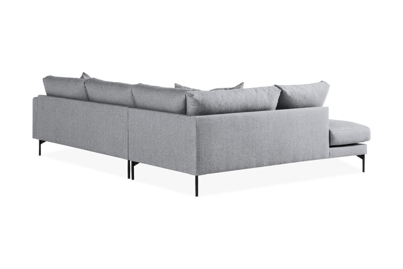 Menard 4-personers Venstrevendt Dyb L-formet Chaiselongsofa i Stof - Grå - Møbler - Sofaer - Sofa med chaiselong