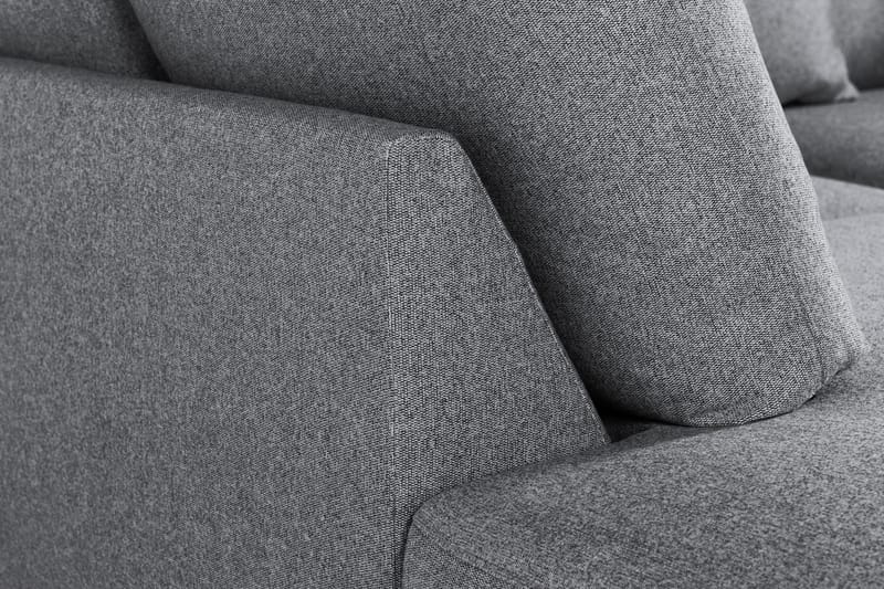 Menard 4-personers Venstrevendt Dyb L-formet Chaiselongsofa i Stof - Grå - Møbler - Sofaer - Sofa med chaiselong