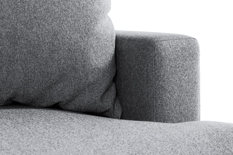 Menard 4-personers Venstrevendt Dyb L-formet Chaiselongsofa i Stof - Grå - Møbler - Sofaer - Sofa med chaiselong