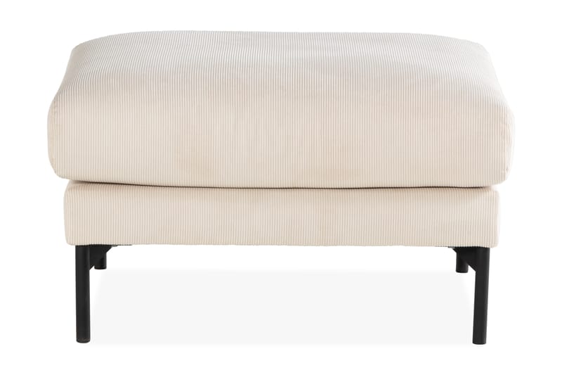 Menard 4-personers Højrevendt L-formet Chaiselongsofa + Fodskammel i Manchester - Beige - Møbler - Sofaer - Sofa med chaiselong