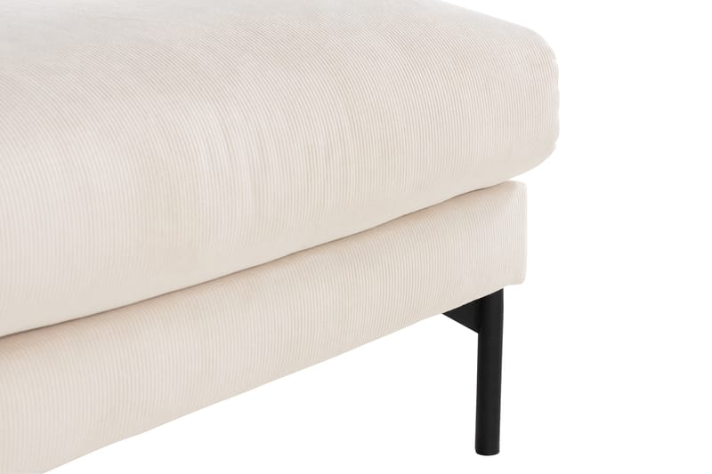 Menard 4-personers Højrevendt L-formet Chaiselongsofa + Fodskammel i Manchester - Beige - Møbler - Sofaer - Sofa med chaiselong