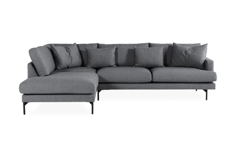 Menard 4-personers Venstrevendt L-formet Chaiselongsofa i Stof - Mørkegrå - Møbler - Sofaer - Sofa med chaiselong
