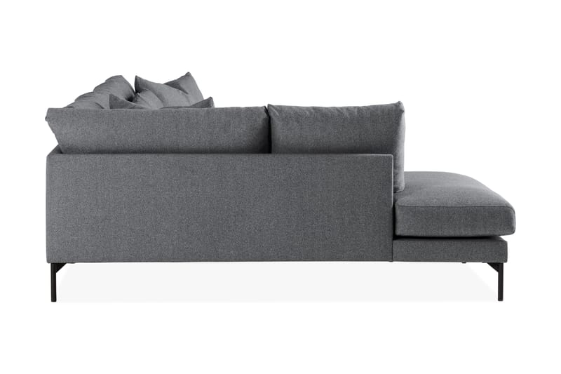 Menard 4-personers Venstrevendt L-formet Chaiselongsofa i Stof - Mørkegrå - Møbler - Sofaer - Sofa med chaiselong