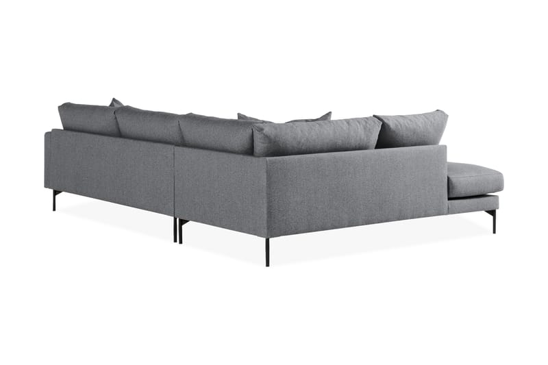 Menard 4-personers Venstrevendt L-formet Chaiselongsofa i Stof - Mørkegrå - Møbler - Sofaer - Sofa med chaiselong