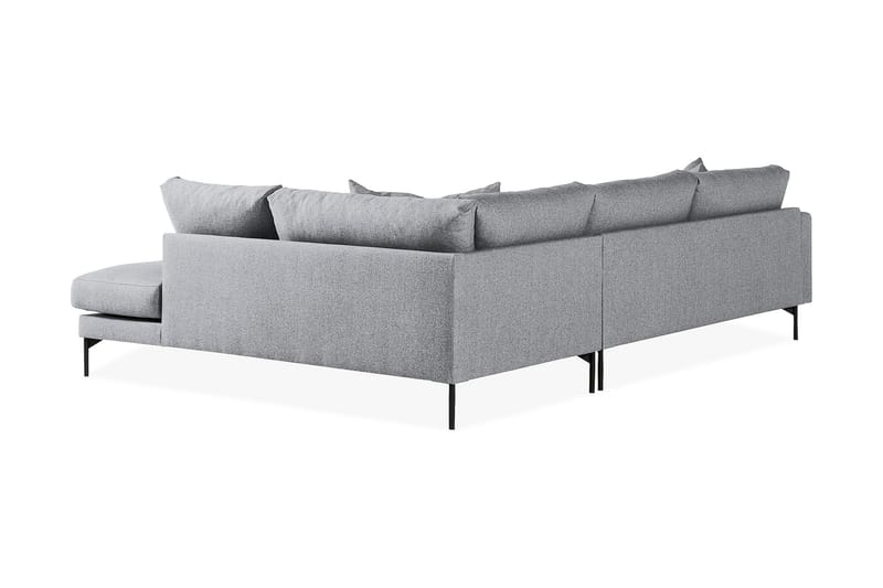 Menard 4-personers Højrevendt Dyb L-formet Chaiselongsofa i Stof - Grå - Møbler - Sofaer - Sofa med chaiselong