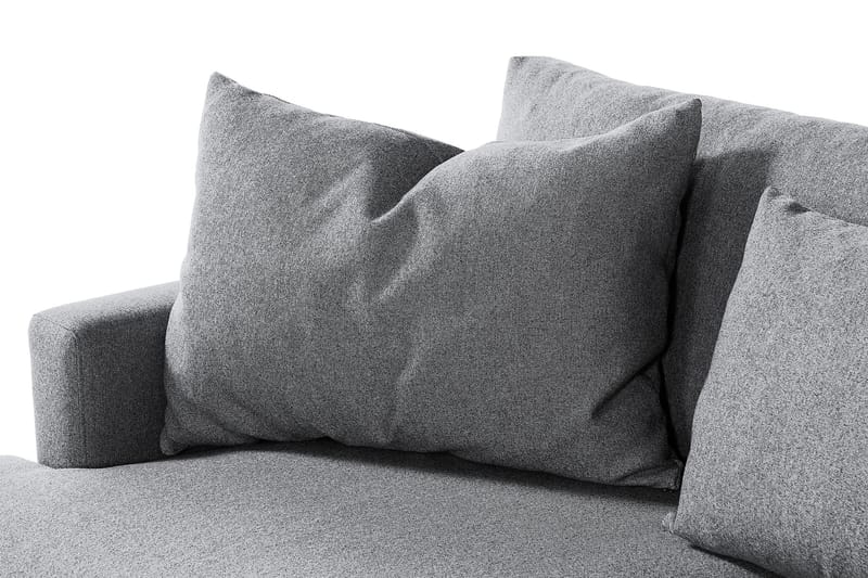 Menard 4-personers Højrevendt Dyb L-formet Chaiselongsofa i Stof - Grå - Møbler - Sofaer - Sofa med chaiselong