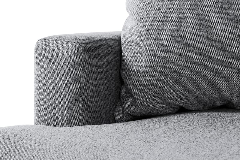 Menard 4-personers Højrevendt Dyb L-formet Chaiselongsofa i Stof - Grå - Møbler - Sofaer - Sofa med chaiselong