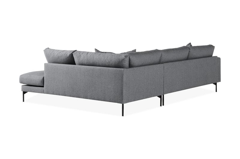 Menard 4-personers Højrevendt L-formet Chaiselongsofa i Stof - Mørkegrå - Møbler - Sofaer - Sofa med chaiselong