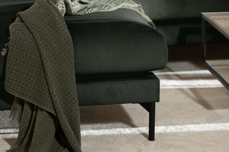 Menard 4-personers Venstrevendt L-formet Chaiselongsofa i Manchester - Grøn - Møbler - Sofaer - Sofa med chaiselong