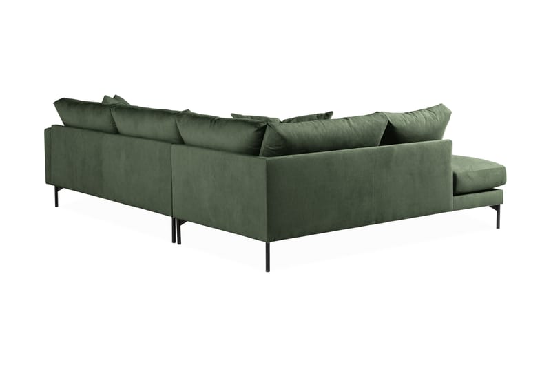 Menard 4-personers Venstrevendt L-formet Chaiselongsofa i Manchester - Grøn - Møbler - Sofaer - Sofa med chaiselong