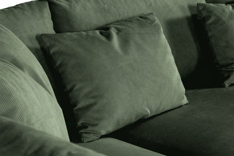 Menard 4-personers Venstrevendt L-formet Chaiselongsofa i Manchester - Grøn - Møbler - Sofaer - Sofa med chaiselong