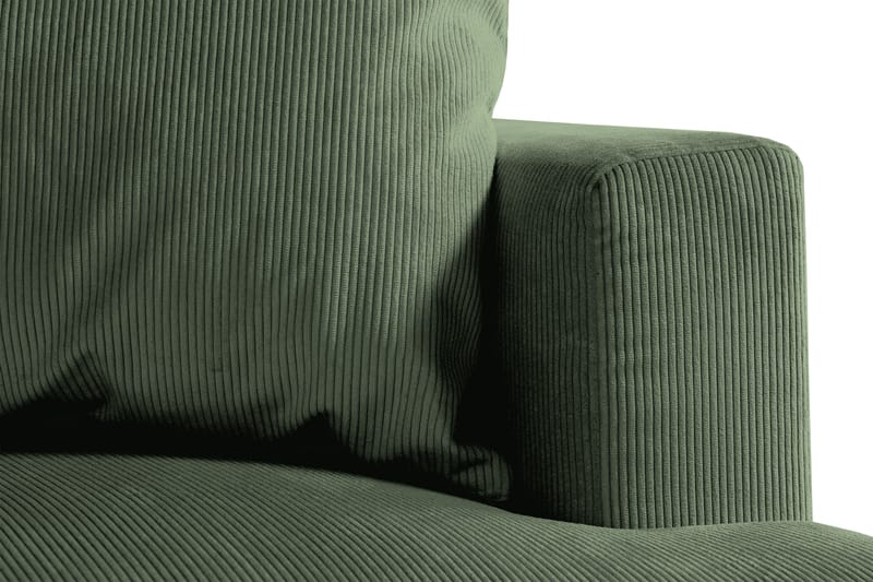 Menard 4-personers Venstrevendt L-formet Chaiselongsofa i Manchester - Grøn - Møbler - Sofaer - Sofa med chaiselong